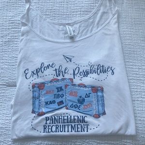 NEW Sorority Recruitment tank, size large (tags not attached)